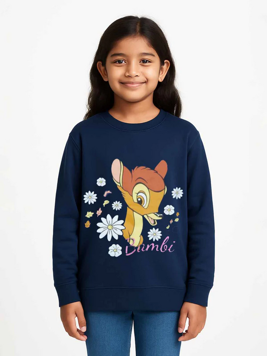 Girls Printed Pullover Sweatshirt