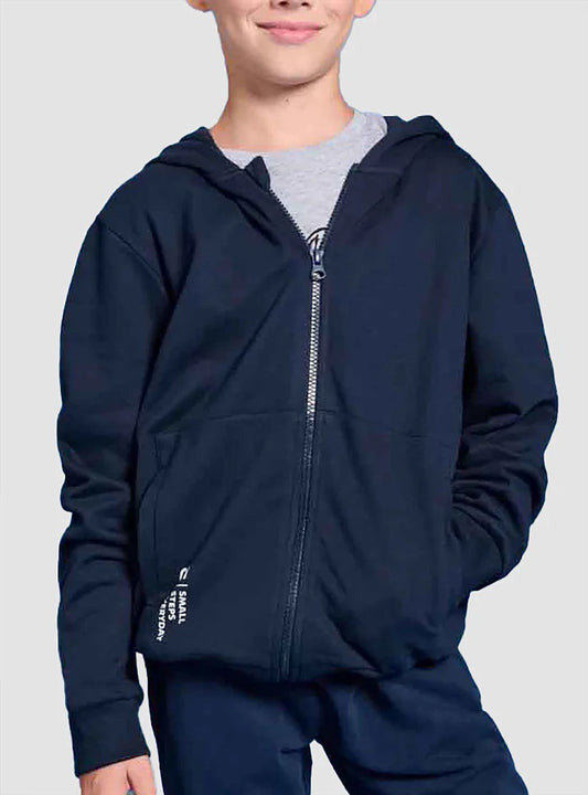Boys Hooded Full Sleeves Zipper Sweatshirt